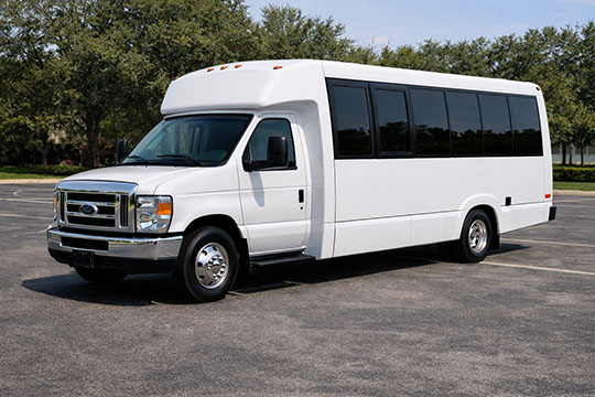 18-passenger minibus available for charter in Davis, CA